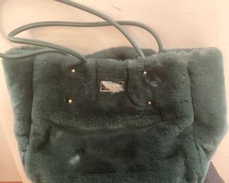 Kate Spade Everything Faux Fur Green Tote
