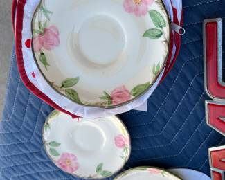 A large collection of Franciscan Ware kept padded and enclosed all these years!