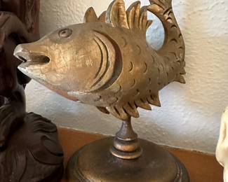 Hand carved fish by Grand Rapids furniture company employee.