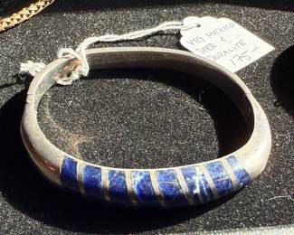 Vintage Mexico sterling and sodalite