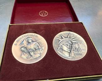 1972 Longines Symphonette Statue of Liberty Silver Art Medal