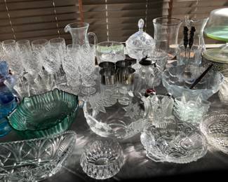 Waterford and other crystal, glassware