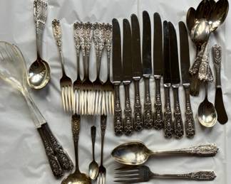 Westmorland  sterling flatware. 39 pc Milburn  Rose pattern