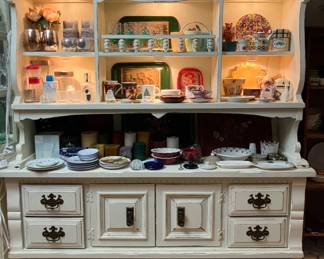 Vintage cabinet painted white