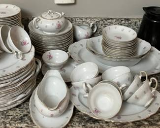 Harmony House fine China.  Large set in Rose Petite pattern