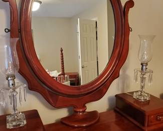 Mirror on Lillian Russell Dresser