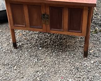 Large Mcm side table by American of Martinsville. 