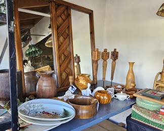 Rockstar MCM mirror. Definitely Fabulous enough that this piece can stand alone on its own.