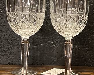 Beautiful vintage Waterford, crystal wine glasses.