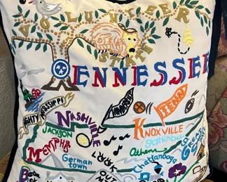 Embroidered Tennessee pillow