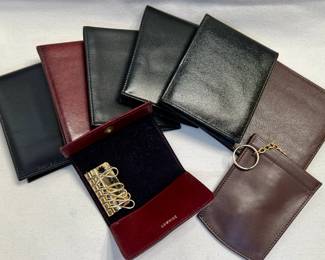 Leather bifold wallets and key holders