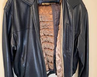 Andrew Marc leather jacket with removable lining