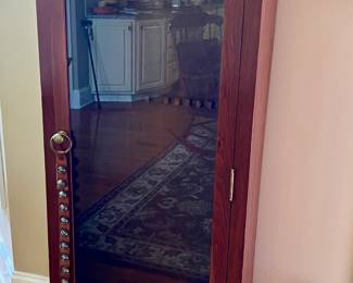Wood and glass gun display cabinet