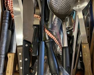 Assorted kitchen utensils