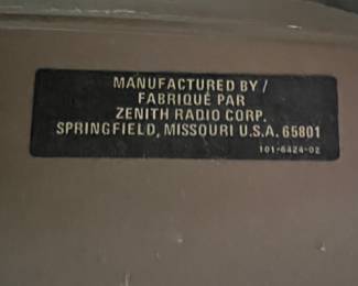 1984 Zenith Color TV: SZ2515M Space Command