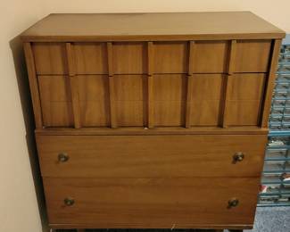 Antique Midcentury Style Dresser/Chest Set