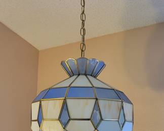 Vintage stained glass hanging lamp (tiffany style)