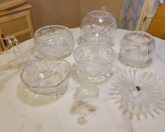Crystal glass pieces