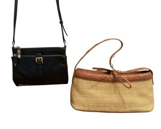 ROHU545 Cole Haan Duo Basket weave and leather, new without tags; small black leather crossbody
