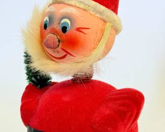 Vintage Christmas Santa Candy Container