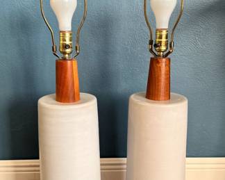 $ Rare Martz Marshall MCM Table Lamps Mid Century