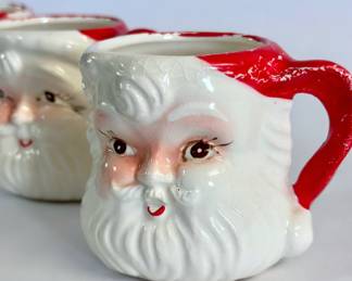 Vintage Christmas Santa Mugs