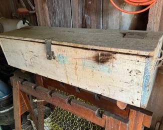 Vintage wooden tool box