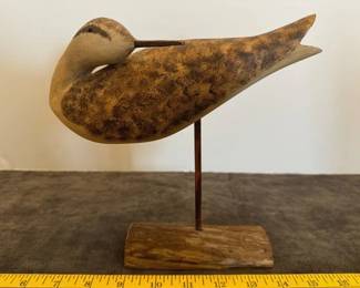 Hand carved shore bird