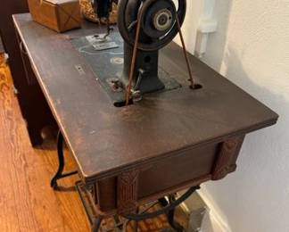 Wheeler and Wilson sewing machine and table