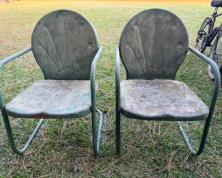 Vintage metal lawn chairs