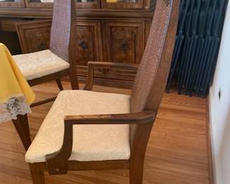 Set of 6 Cain and Fruitwood chairs  - some as is   