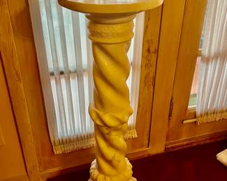 Fine three piece marble carved stand. 