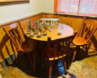 Kitchen table and four chairs.