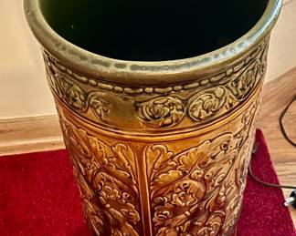 1920s Antique Weller Art Pottery Umbrella Stand. 