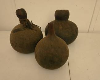Three Tutsi Gourd Vessels - Burundi Africa