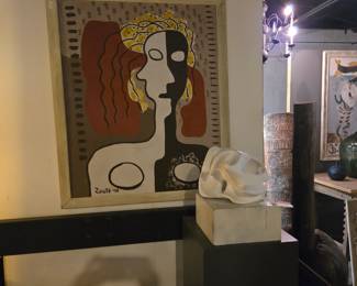 AbstractcModern Nude Oil Painting  on Canvas  - Zoute 1940