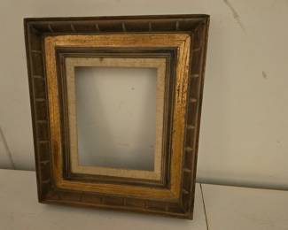 Modernist Carved Wood & Gilded 
Picture Frame 