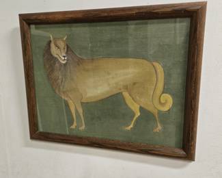 Indo Persian Painting Fantastical Lion
Circa 1900