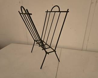 Modernist Iron Magazine Rack 1950's