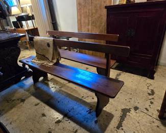 Pair of Antique Country Benches
Circa 1900 - Yellow Pine Hardwood