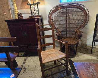 Wicker Rattan Emmanuelle Peacock Chair