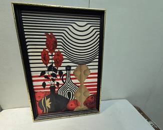 Mixed Media Surrealist Collage Painting in the Style of Fornasetti 