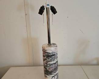 Walter Von Nessen Cylindrical Marble Base Table Lamp, Circa 2960