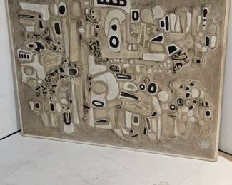 American Studio Ceramic Tile Sculpture Panel by Frances Simches 1950 - 1960