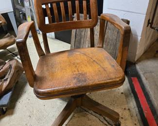 Sikes Industrial Library Banker's Chair l1930"s