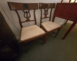 Italian Neoclassical Lyre Back Chairs
Circa 1800
