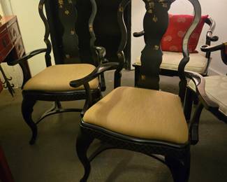 Queen Anne Style  Chinoisere Decorated Armchairs