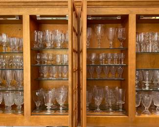 Pattern glass and crystal Giblets, Clarets, Cordials. 