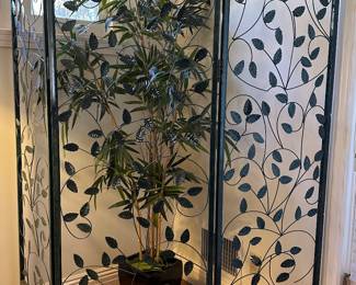 Verdigris patinated "Leaf" 3-panel Screen