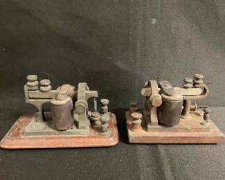 Antique Railroad Telegraph Set